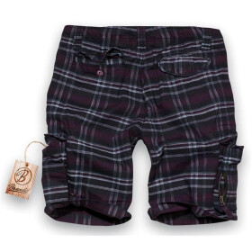 BRANDIT Iron Vintage Shorts, purple checkered L