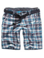 BRANDIT Advisor Shorts, turquoise checkered XXL