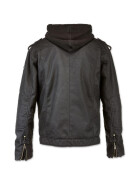 BRANDIT Black Rock Hooded Leather, black L