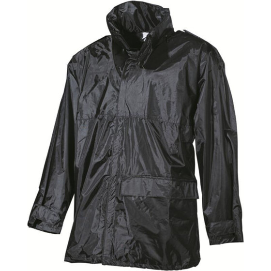 MFH Regenjacke, Polyester mit PVC, schwarz M