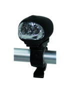 MFH Stirnlampe, 3 LED, Dynamo, 3 Funktionen, schwarz