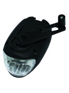 MFH Stirnlampe, 3 LED, Dynamo, 3 Funktionen, schwarz