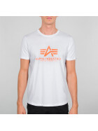 Alpha Industries Basic T-Shirt, white/neon orange