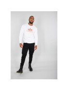 Alpha Industries Basic Sweater, white/neon orange