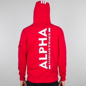 Alpha Industries Back Print Hoody, speed red