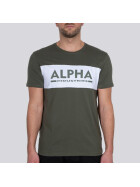 Alpha Industries Alpha Inlay T, darkolive/white