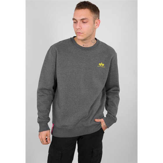 Alpha Industries Basic Sweater Small Logo, charcoal heather