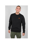 Alpha Industries Basic Sweater Small Logo, black/neon orange