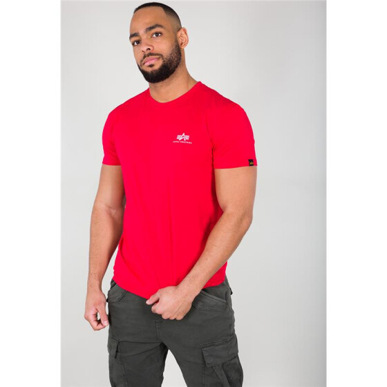 Alpha Industries Basic T Small Logo, speed red