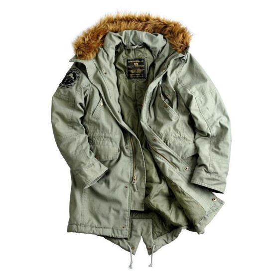 Alpha Industries  Hooded Fishtail, olive