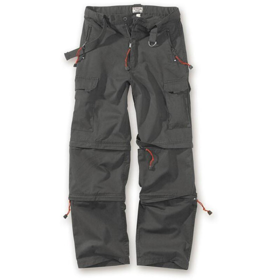 SURPLUS Trekking Trouser, 2 Bein-Zipper, black L / 88 cm