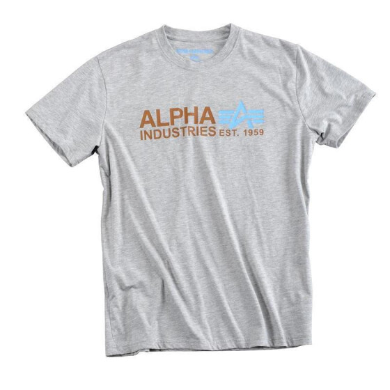 Alpha Industries Basic T Print 17, grey heather