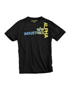 Alpha Industries  Basic T Print 18, black-yellow