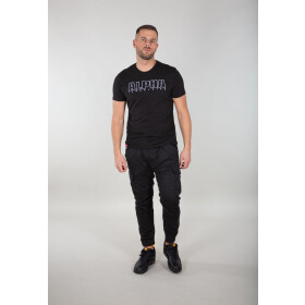 Alpha Industries T-Shirt Alpha Embroidery Heavy T, black/white