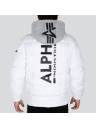Alpha Industries MA-1 ZH Back Print Puffer FD, white