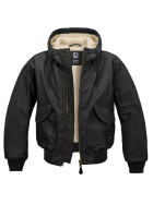 BRANDIT CWU Jacket hooded, black