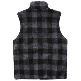 BRANDIT Teddyfleece Vest Men, black-grey