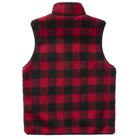 BRANDIT Teddyfleece Vest Men, red-black
