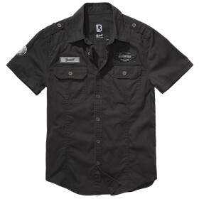 BRANDIT Luis Vintage Shirt, Short Sleeve, black
