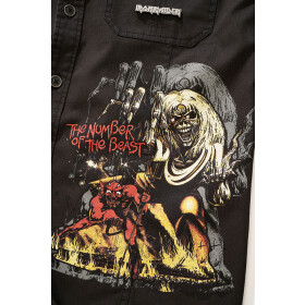BRANDIT Iron Maiden Luis Vintage Shirt Long Sleeve NOTB 1/1 Arm, schwarz