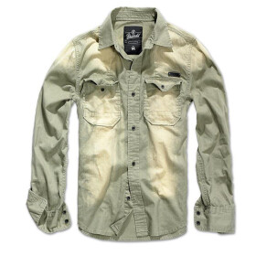 BRANDIT Hardee Shirt, oliv-grau L