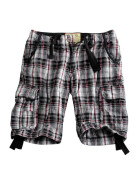 Alpha Industries JET 2 Shorts, red checked