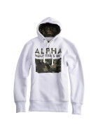 Alpha Industries Camouflage Print Hoody, white