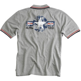Alpha Industries USAF Polo, grey heather