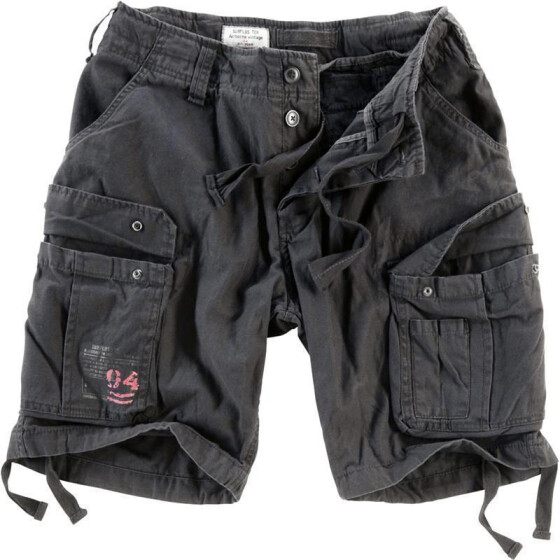 SURPLUS Airborne Vintage Shorts, schwarz gewaschen S
