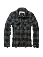 BRANDIT Check Shirt, black-grey 3XL