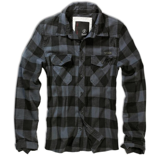 BRANDIT Check Shirt, black-grey 4XL