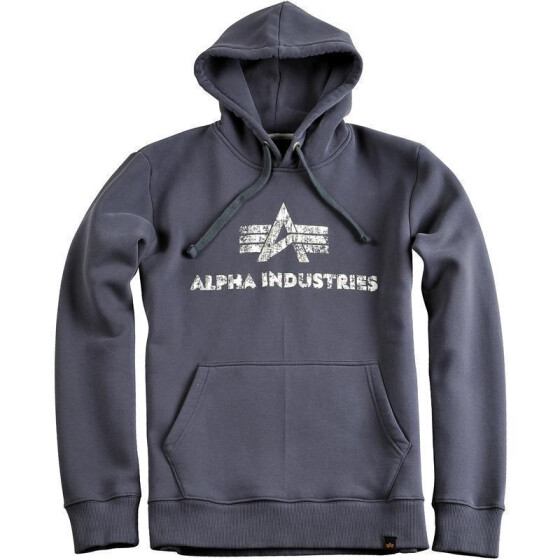 Alpha Industries LOGO VINTAGE HOODY, greyblack
