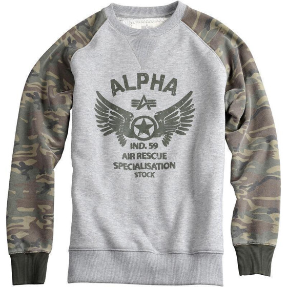 Alpha Industries Rescue Crew Neck, grey heather