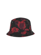 Flexfit Roses Bucket Hat, blk/red