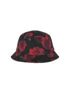 Flexfit Roses Bucket Hat, blk/red