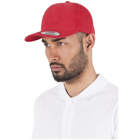 Flexfit Brushed Cotton Twill Mid-Profile, red