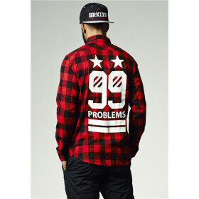 Mister Tee 99 Stars Flanell Shirt, blk/red