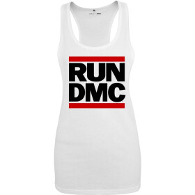 Mister Tee Ladies Run DMC Logo Tank, white
