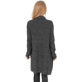 Urban Classics Ladies Knitted Long Cape, charcoal