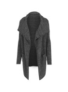 Urban Classics Ladies Knitted Long Cape, charcoal