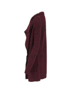 Urban Classics Ladies Knitted Long Cape, burgundy