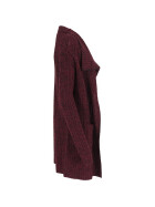 Urban Classics Ladies Knitted Long Cape, burgundy