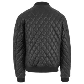 Urban Classics Diamond Quilt Leather Imitation Jacket, black