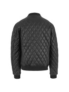 Urban Classics Diamond Quilt Leather Imitation Jacket, black