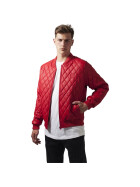 Urban Classics Diamond Quilt Leather Imitation Jacket, fire red