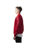 Urban Classics Diamond Quilt Leather Imitation Jacket, fire red