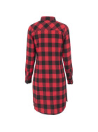 Urban Classics Ladies Checked Flanell Shirt Dress, blk/red