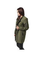 Urban Classics Ladies Peached Long Bomber Jacket, olive