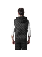 Urban Classics Diamond Quilted Hooded Vest, blk/blk