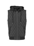 Urban Classics Diamond Quilted Hooded Vest, blk/blk